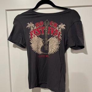 forever 21 rock festival baby tee